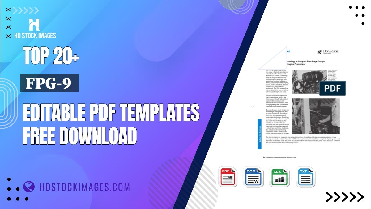 Top 20+ Fpg-9  Editable PDF Templates Free Download