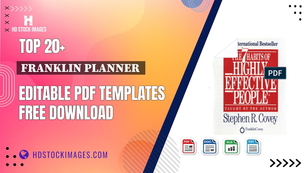 Top 20+ Franklin Planner  Editable PDF Templates Free Download