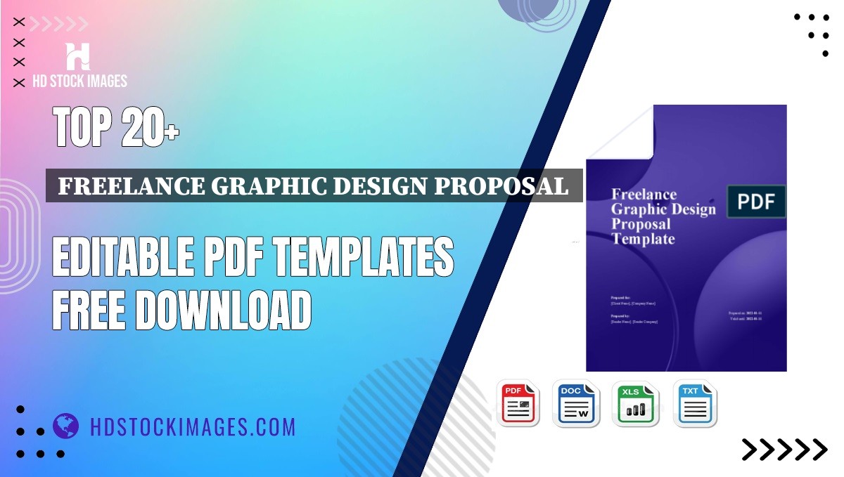 Top 20+ Freelance Graphic Design Proposal  Editable PDF Templates Free Download