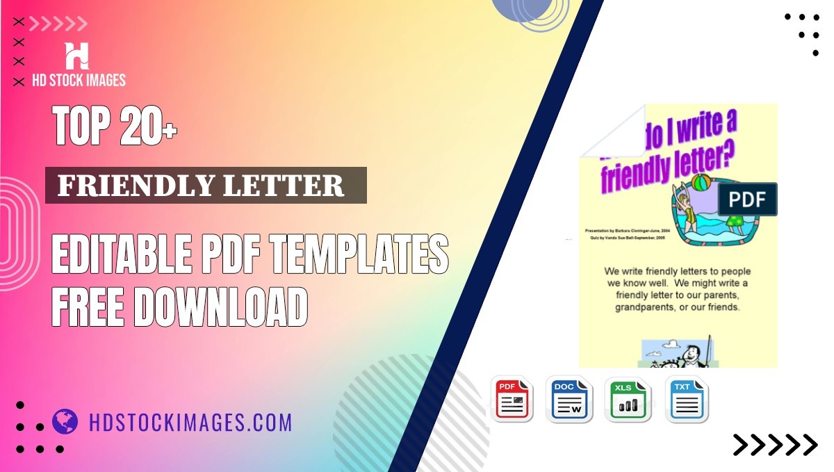 Top 20+ Friendly Letter   Editable PDF Templates Free Download