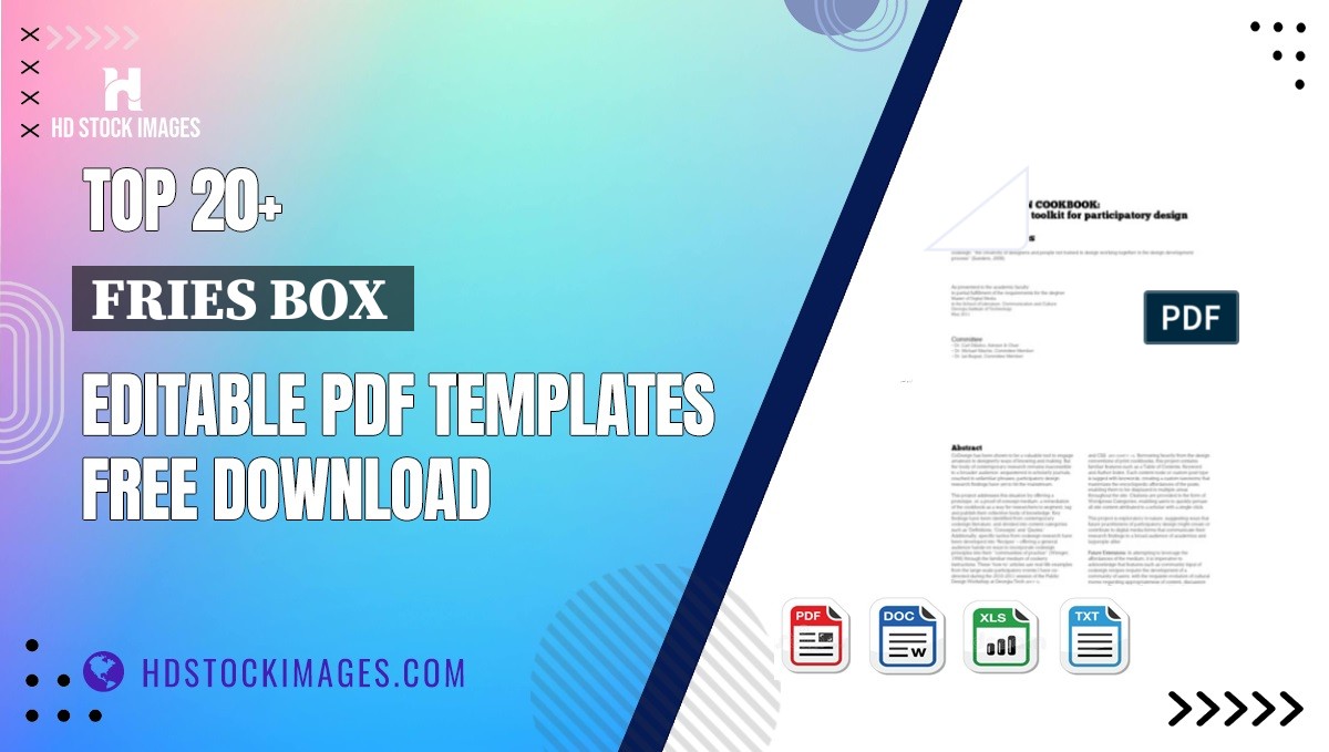 Top 20+ Fries Box  Editable PDF Templates Free Download