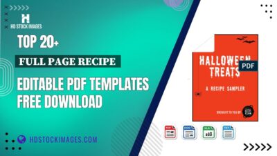 Top 20+ Full Page Recipe  Editable PDF Templates Free Download