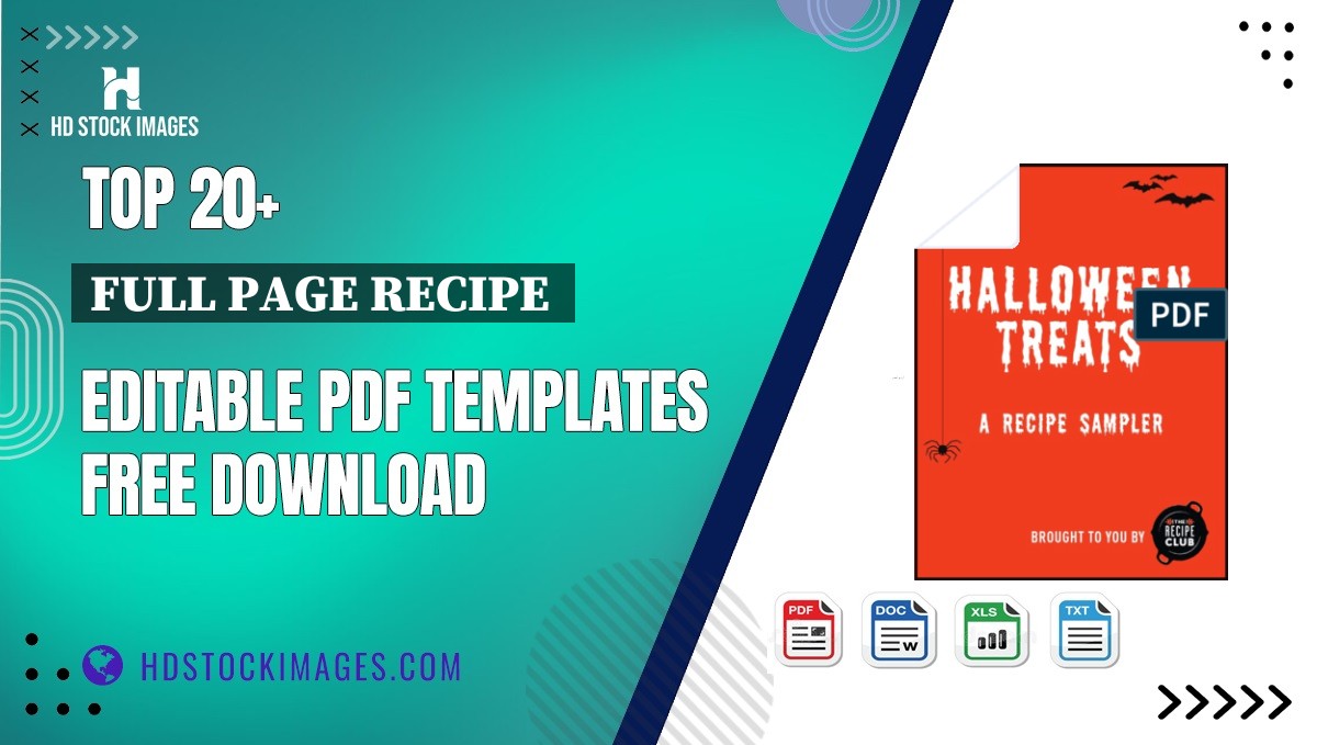 Top 20+ Full Page Recipe  Editable PDF Templates Free Download