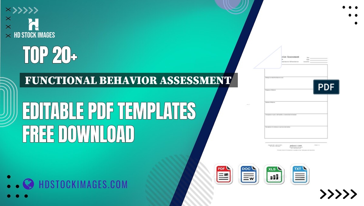 Top 20+ Functional Behavior Assessment  Editable PDF Templates Free Download