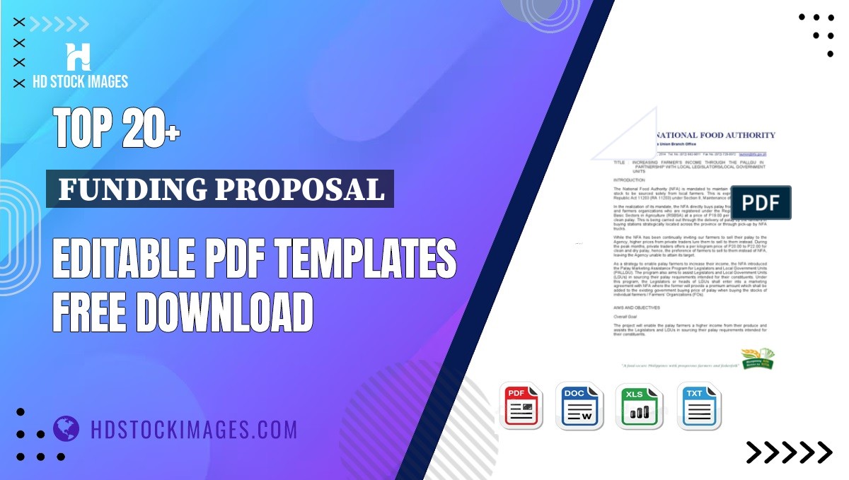 Top 20+ Funding Proposal Editable PDF Templates Free Download