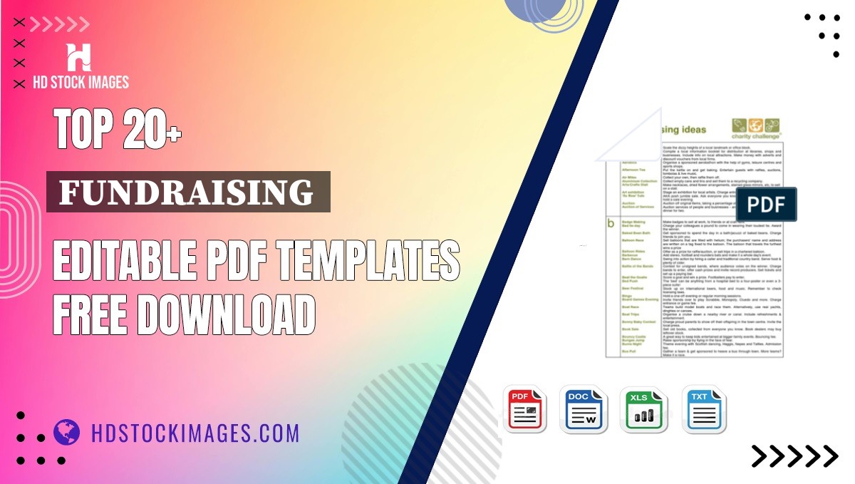 Top 20+ Fundraising  Editable PDF Templates Free Download