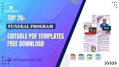 Top 20+ Funeral Program  Editable PDF Templates Free Download