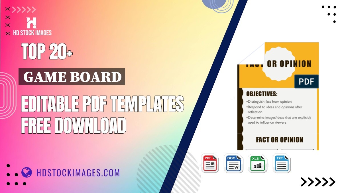 Top 20+ Game Board Editable PDF Templates Free Download