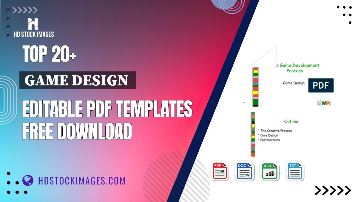 Top 20+ Game Design  Editable PDF Templates Free Download