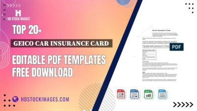 Top 20+ Geico Car Insurance Card  Editable PDF Templates Free Download