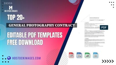 Top 20+  General Photography Contract  Editable PDF Templates Free Download