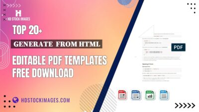 Top 20+ Generate From Html Editable PDF Templates Free Download