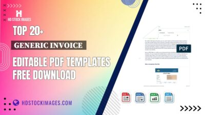 Top 20+ Generic Invoice  Editable PDF Templates Free Download