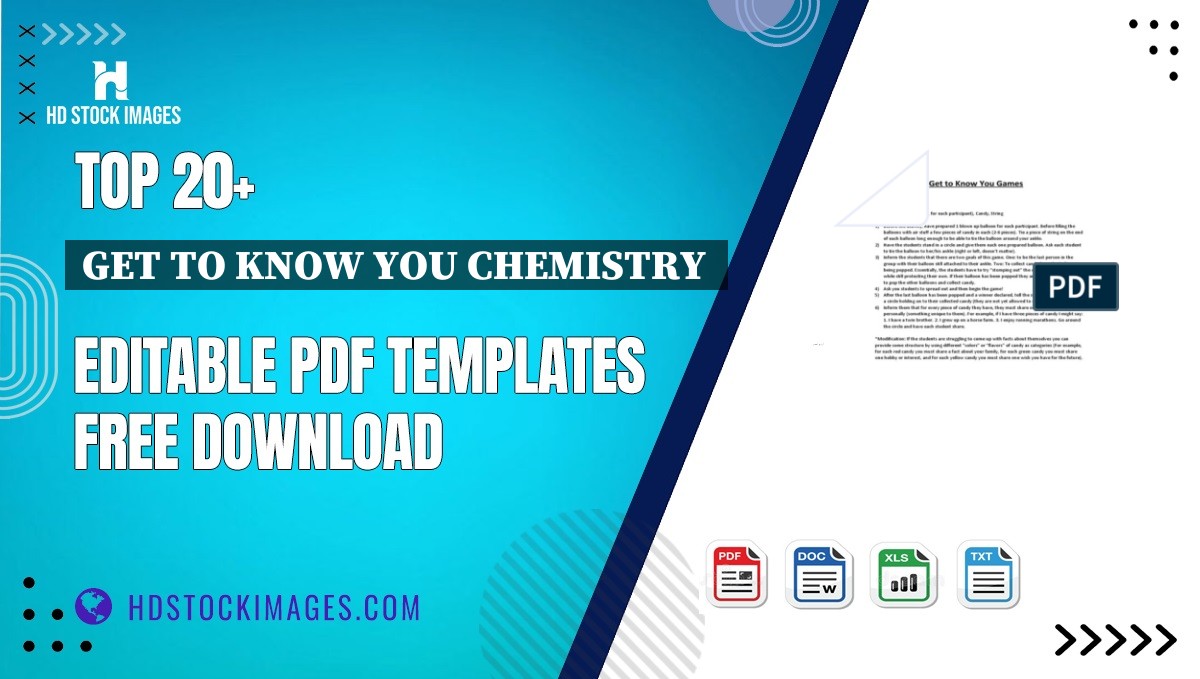 Top 20+ Get To Know You Chemistry  Editable PDF Templates Free Download