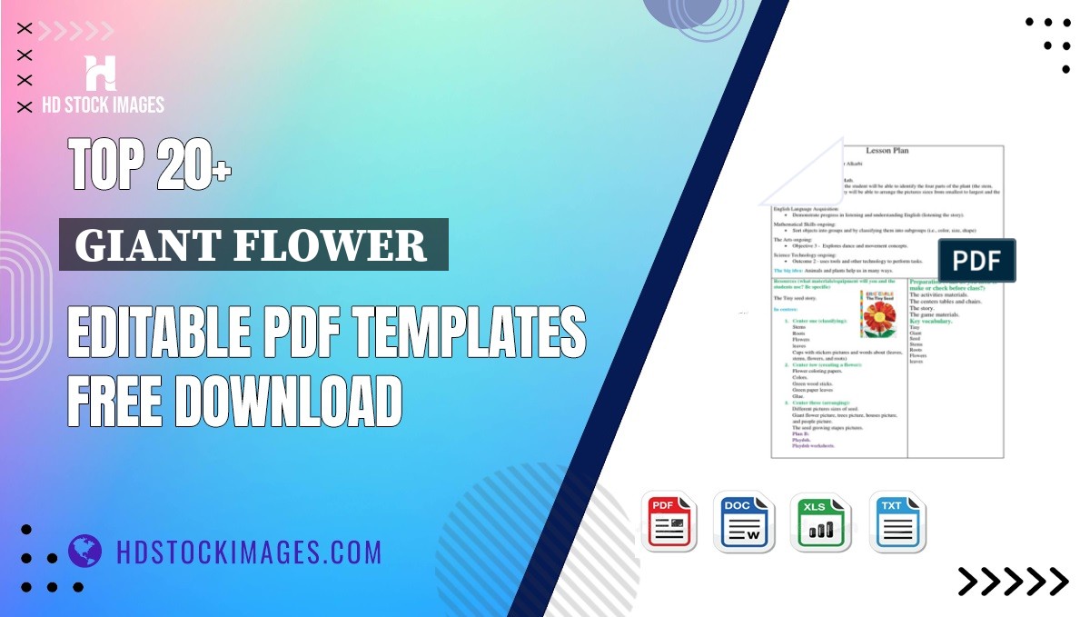 Top 20+ Giant Flower  Editable PDF Templates Free Download