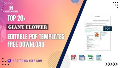 Top 20+ Giant Flower Editable PDF Templates Free Download