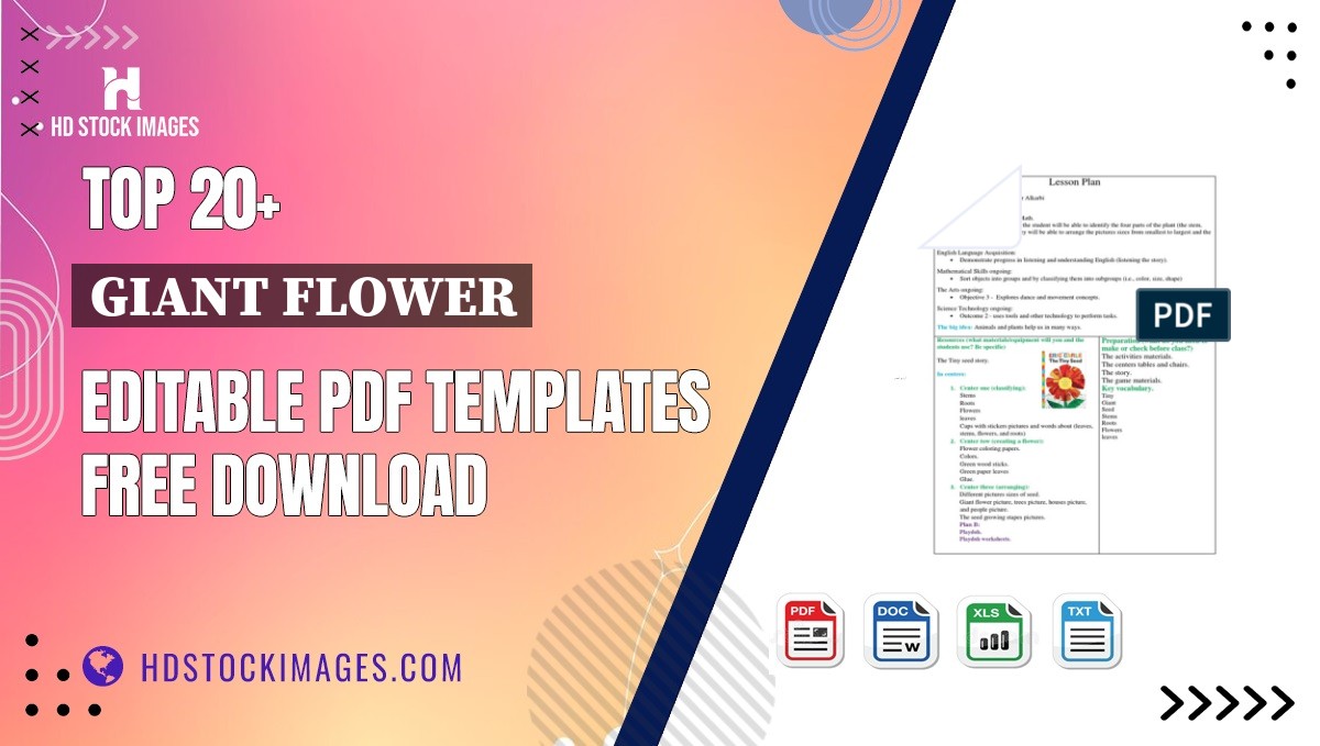 Top 20+ Giant Flower Editable PDF Templates Free Download