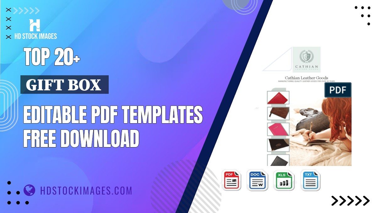 Top 20+ Gift Box  Editable PDF Templates Free Download