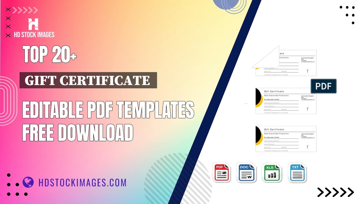 Top 20+ Gift Certificate  Editable PDF Templates Free Download