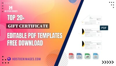 Top 20+ Gift Certificate Editable PDF Templates Free Download