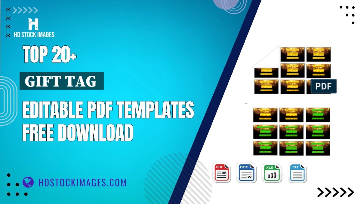 Top 20+ Gift Tag  Editable PDF Templates Free Download