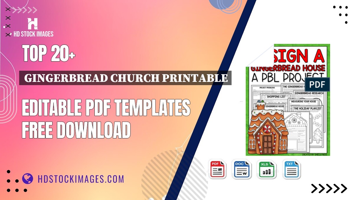 Top 20+ Gingerbread Church Printable Editable PDF Templates Free Download