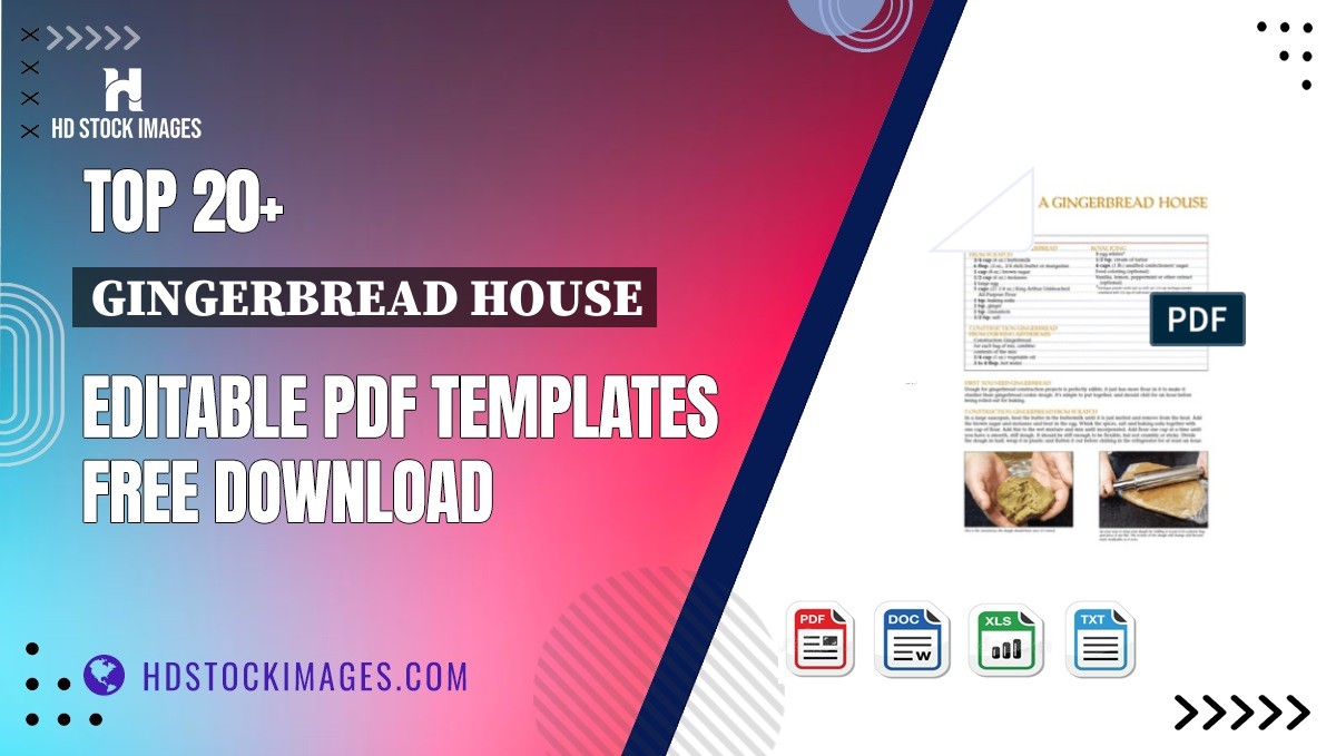 Top 20+ Gingerbread House Editable PDF Templates Free Download