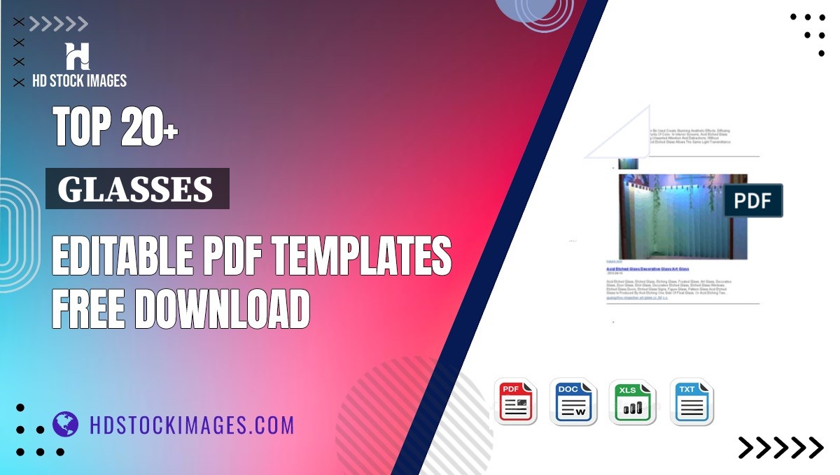 Top 20+ Glasses  Editable PDF Templates Free Download