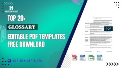 Top 20+ Glossary  Editable PDF Templates Free Download