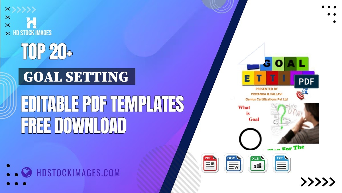 Top 20+ Goal Setting  Editable PDF Templates Free Download