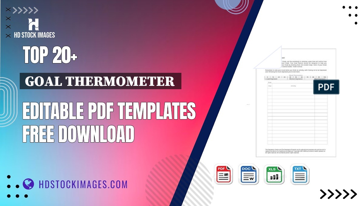 Top 20+ Goal Thermometer  Editable PDF Templates Free Download