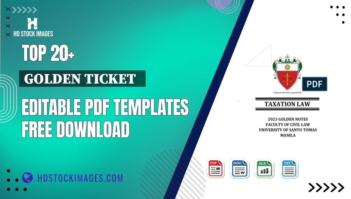 Top 20+ Golden Ticket   Editable PDF Templates Free Download