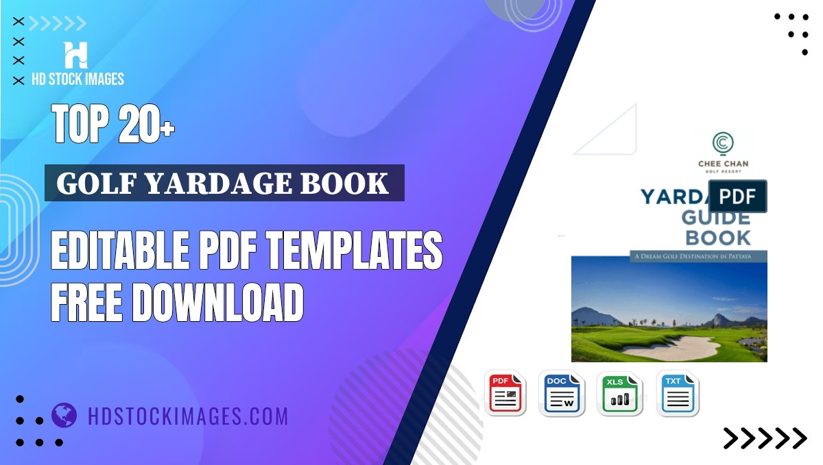 Top 20+ Golf Yardage Book  Editable PDF Templates Free Download