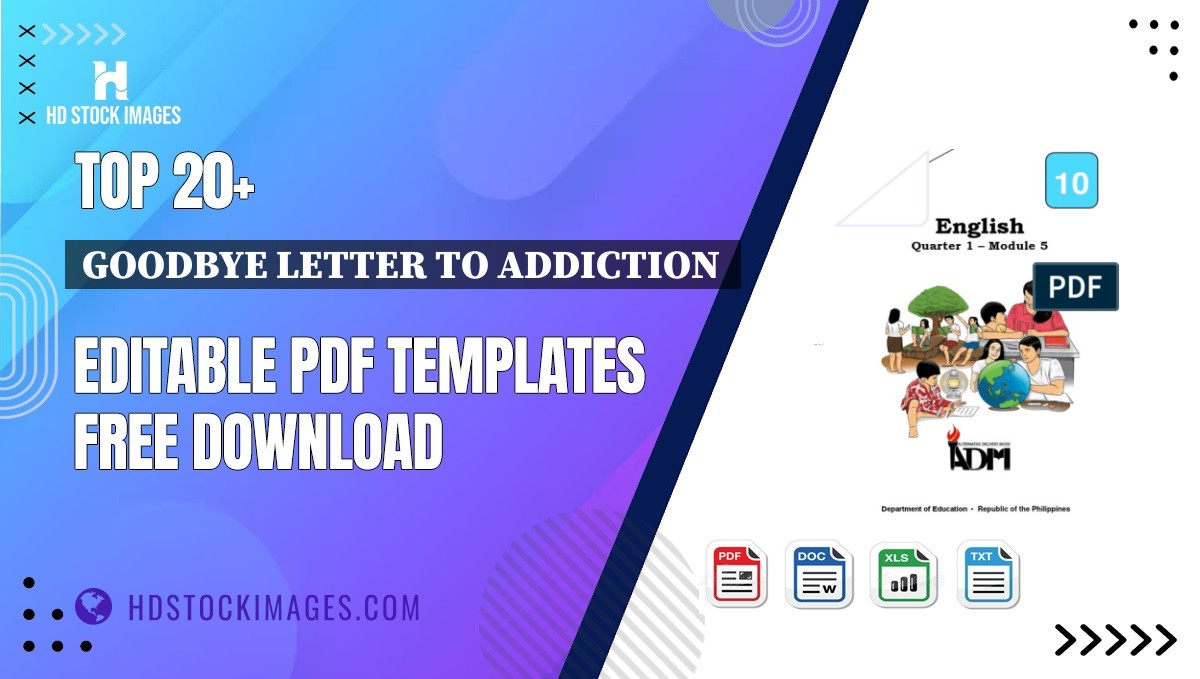 Top 20+ Goodbye Letter To Addiction  Editable PDF Templates Free Download