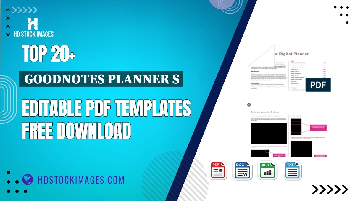 Top 20+ Goodnotes Planner S Editable PDF Templates Free Download