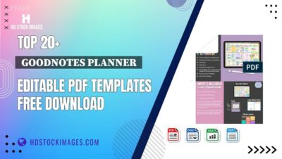 Top 20+  Goodnotes Planner  Editable PDF Templates Free Download