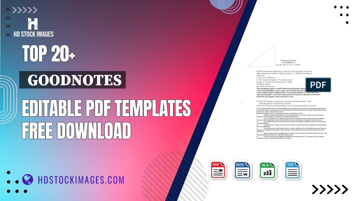 Top 20+  Goodnotes Editable PDF Templates Free Download