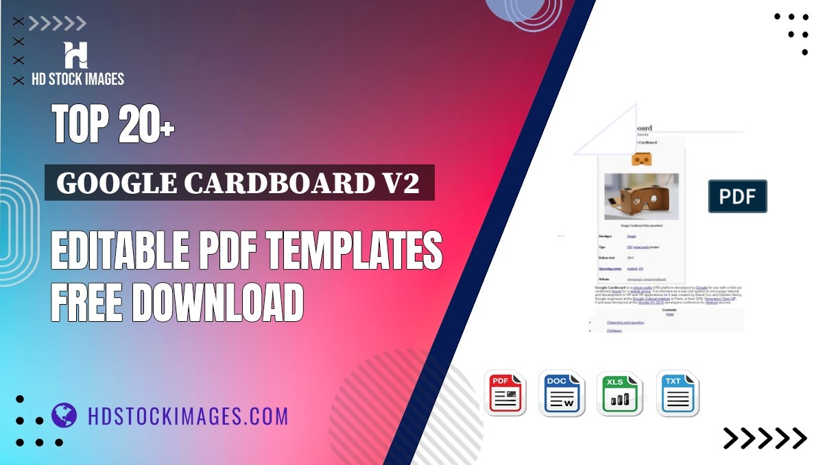 Top 20+ Google Cardboard V2  Editable PDF Templates Free Download