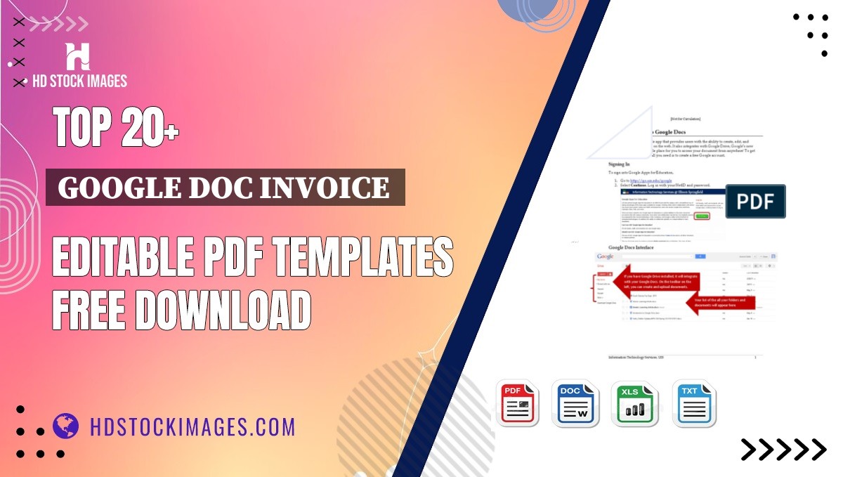 Top 20+ Google Doc Invoice  Editable PDF Templates Free Download