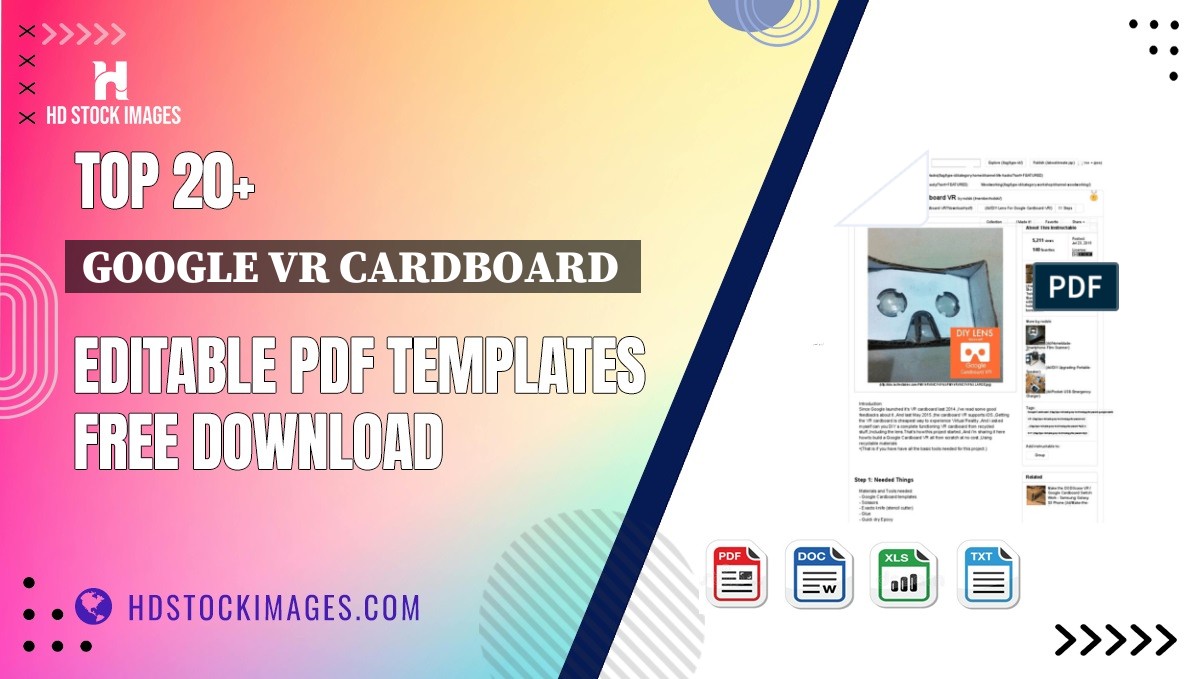 Top 20+ Google Vr Cardboard  Editable PDF Templates Free Download