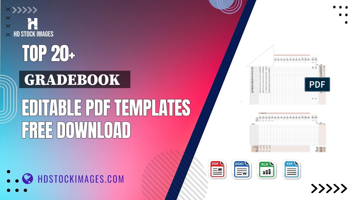 Top 20+ Gradebook   Editable PDF Templates Free Download