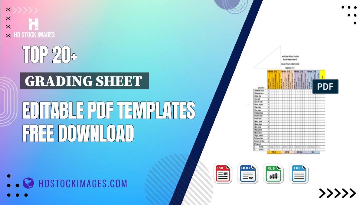 Top 20+ Grading Sheet  Editable PDF Templates Free Download