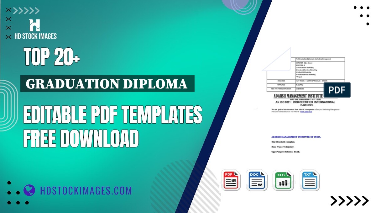 Top 20+ Graduation Diploma  Editable PDF Templates Free Download