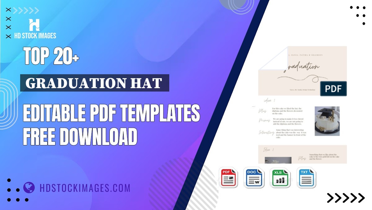 Top 20+ Graduation Hat  Editable PDF Templates Free Download