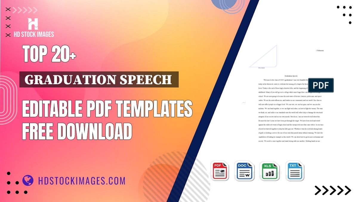 Top 20+ Graduation Speech  Editable PDF Templates Free Download