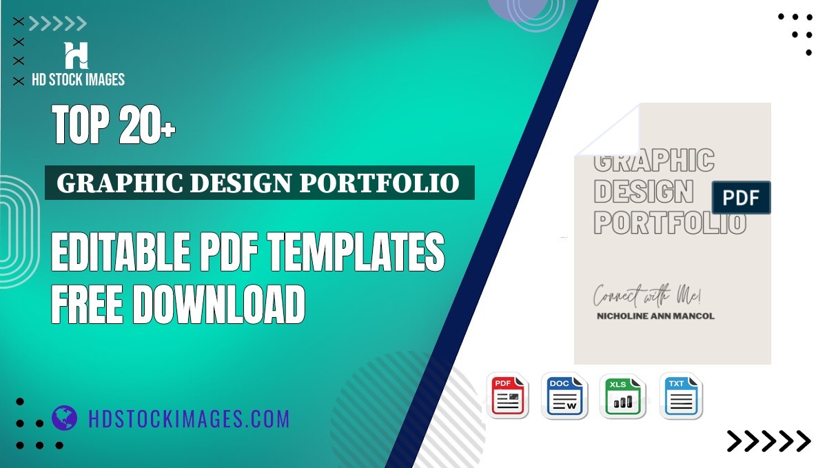 Top 20+ Graphic Design Portfolio  Editable PDF Templates Free Download