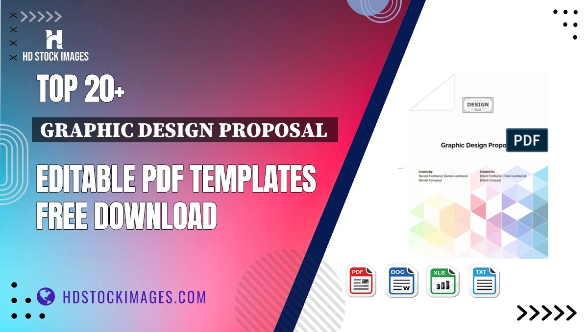 Top 20+ Graphic Design Proposal  Editable PDF Templates Free Download