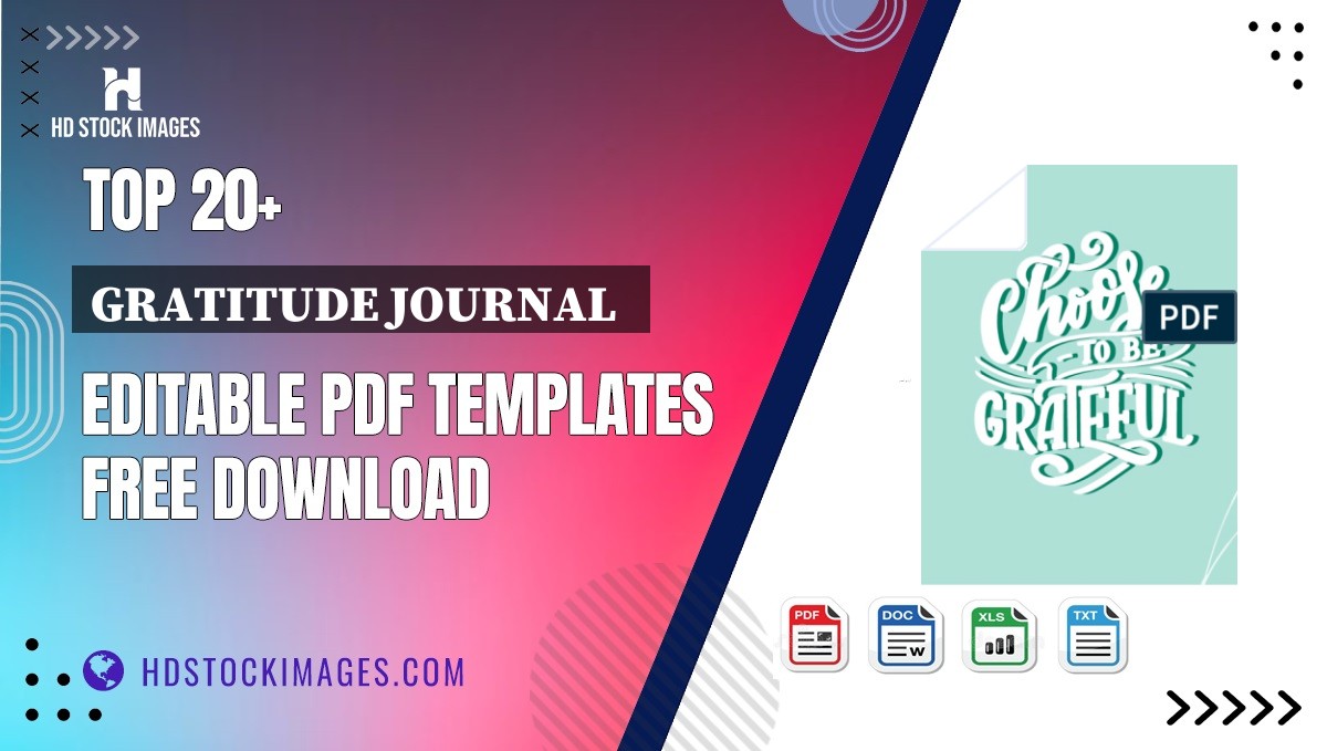 Top 20+ Gratitude Journal   Editable PDF Templates Free Download