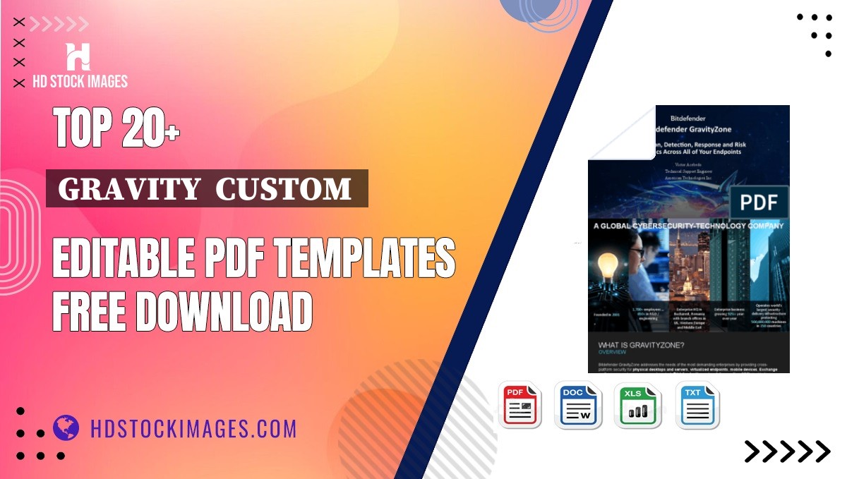 Top 20+ Gravity  Custom  Editable PDF Templates Free Download