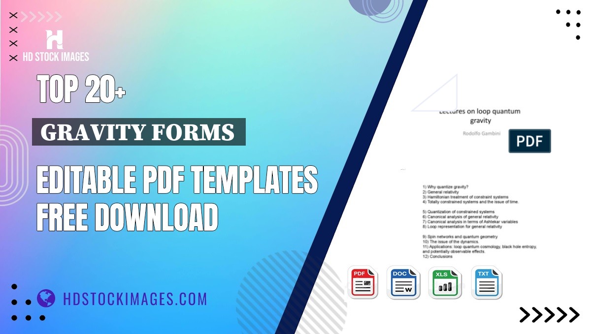 Top 20+ Gravity Forms  Editable PDF Templates Free Download